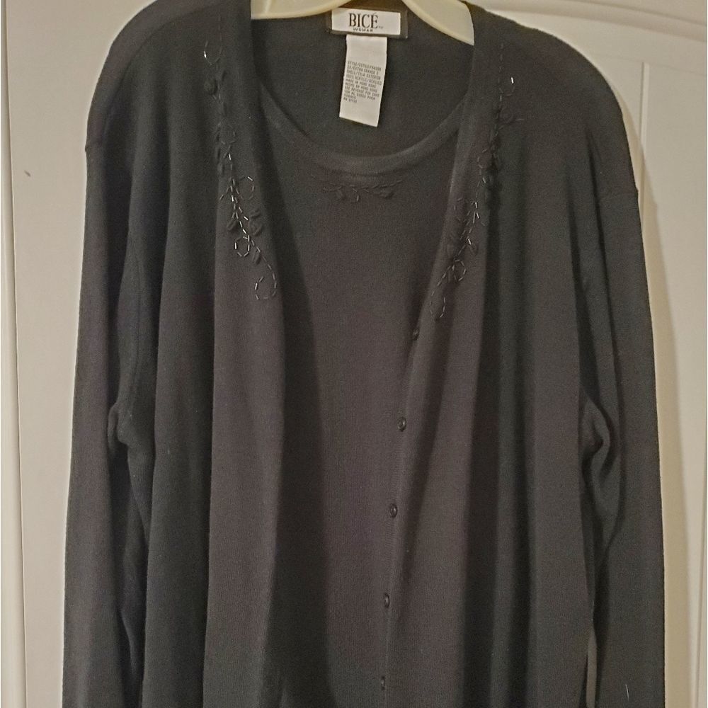 Bice woman two-piece sweater size 2X  Black